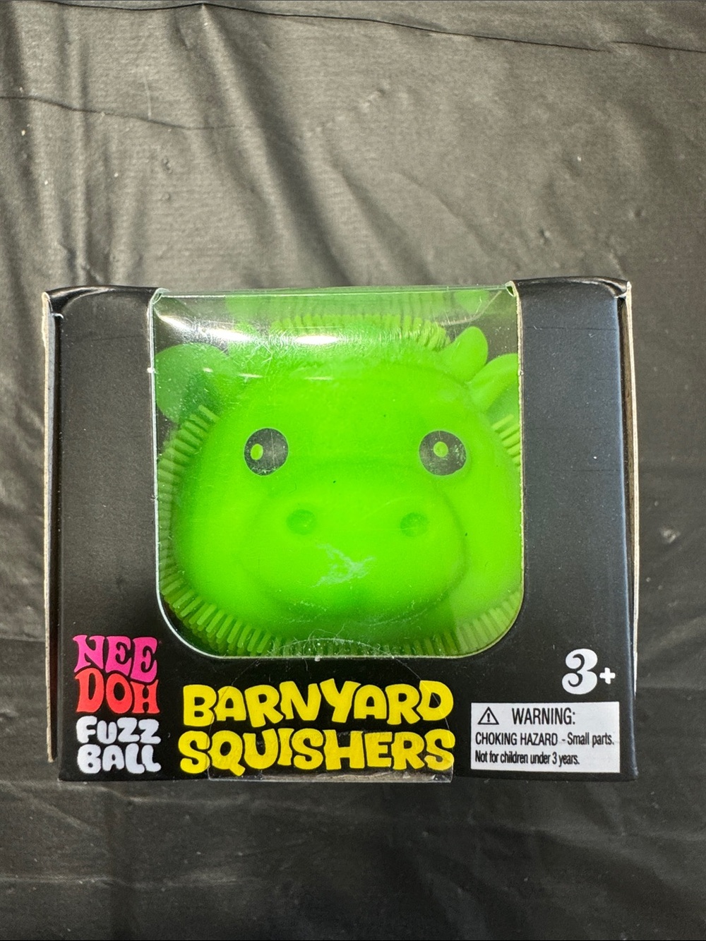 NeeDoh Barnyard Squishers Cow Fuzz Ball - Green